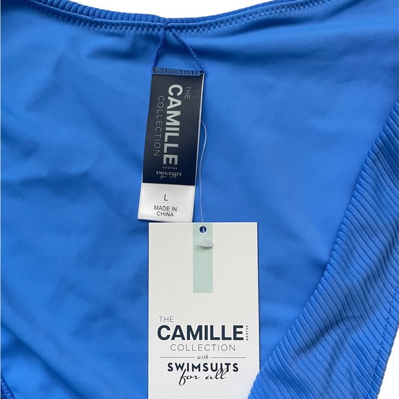 NWT Swimsuits For All Ribbed Moderate Coverage Bikini Bottoms (size L) - Picture 4 of 7